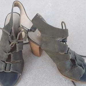 Army Green High Heeled Sandals